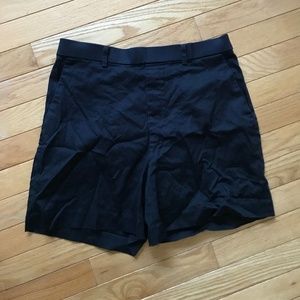 Uniqlo High Rise Black Satin Short M